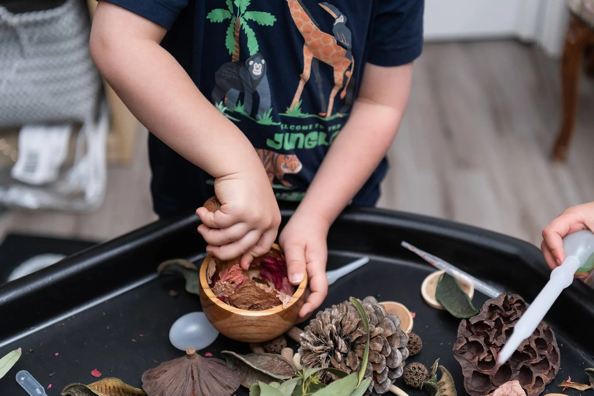 Nature play at Beyond Early Learning.